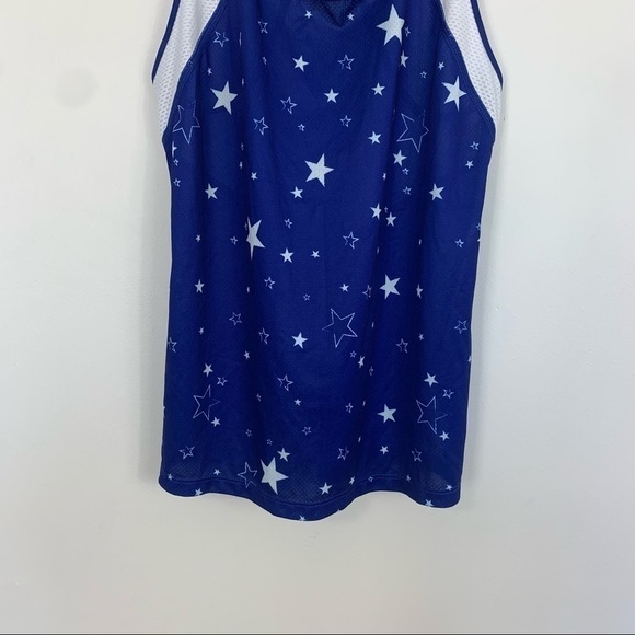 Old Navy Mesh Americana Pattern Royal Blue White Tank Top Size Small - Picture 4 of 10